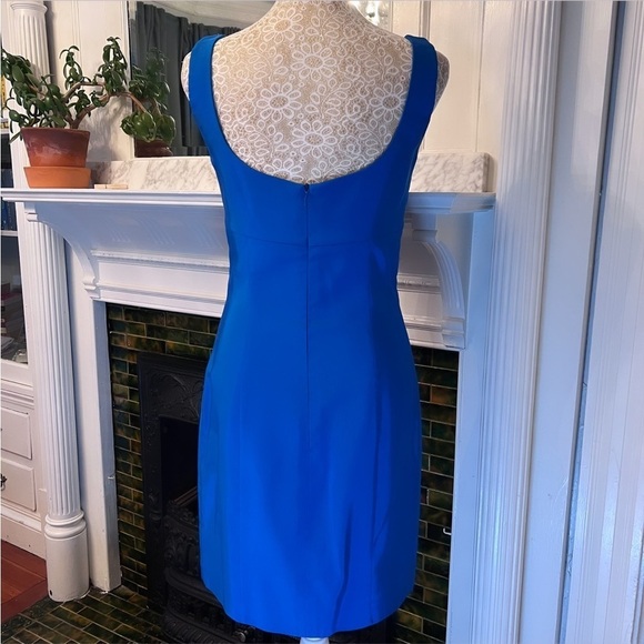 DANIEL HECHTER VTG Y2K Royal Blue Sleevless Mini Cocktail Dress Size 6 - Picture 6 of 11